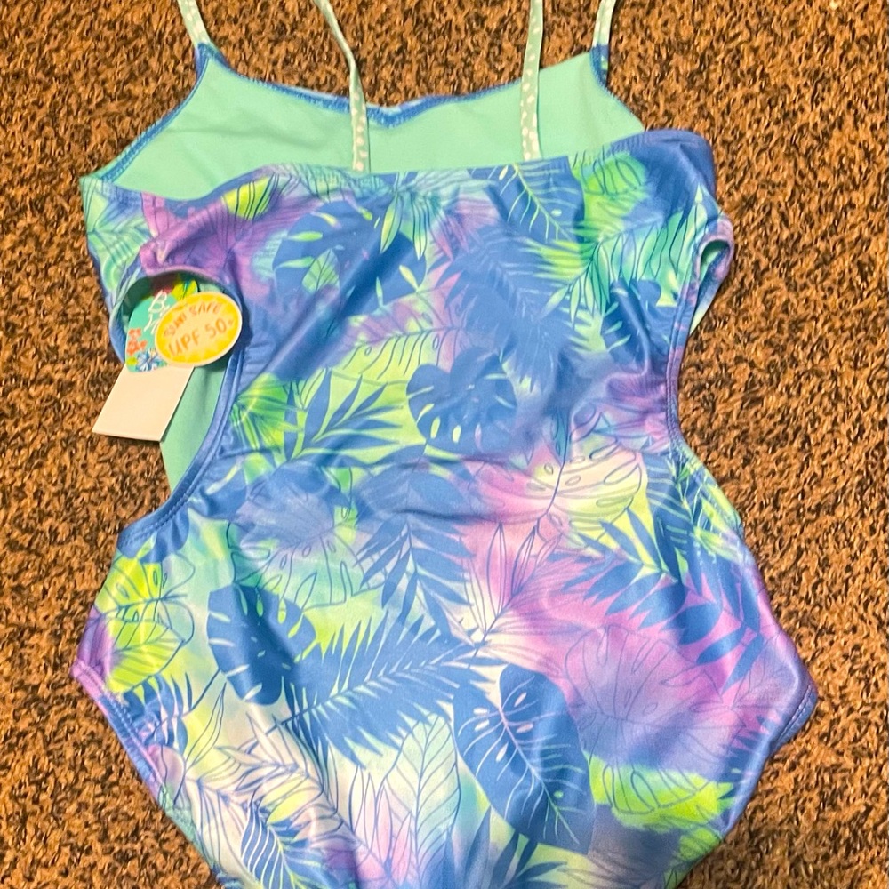 Breaking Waves Belted One Piece - Picture 2 of 3